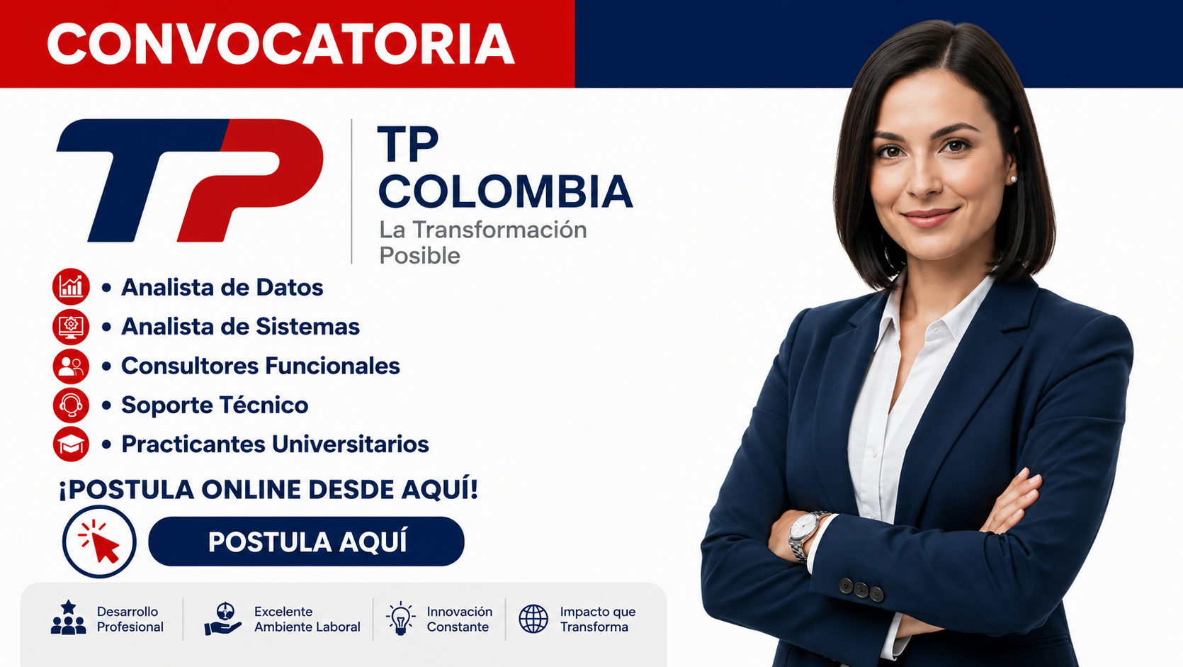 Bolsa de Trabajo de TP Colombia  con Nuevos Puestos