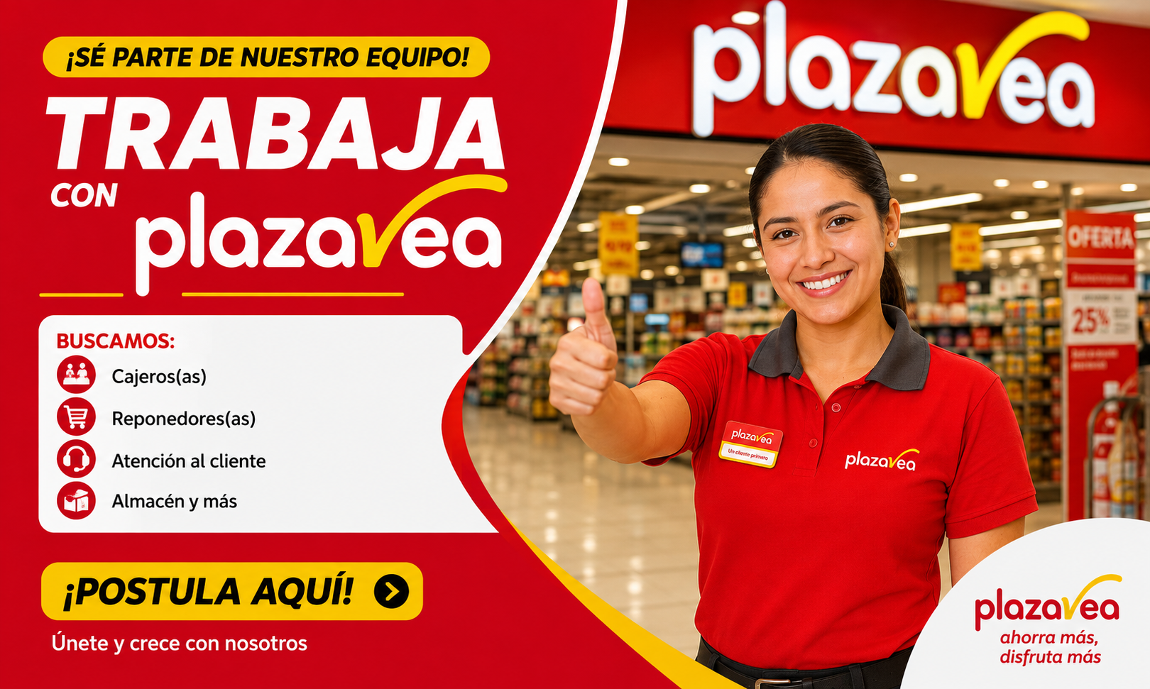 Plaza Vea: Vacantes de Trabajo Disponibles